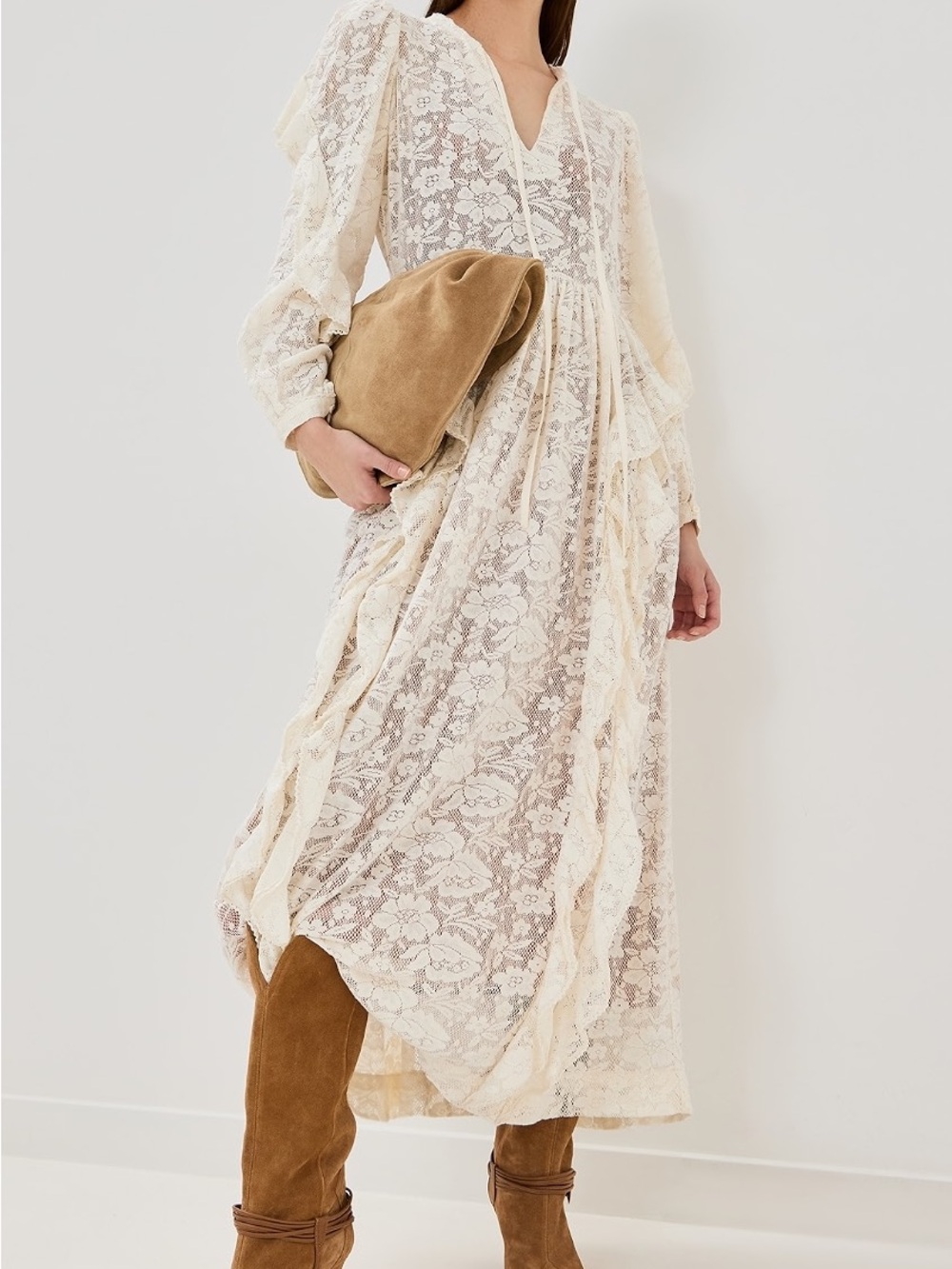 Alix of Bohemia Lina Magnolia Lace Dress size medium altered boho vintage bride